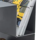 Zaprojektuj uchwyt na kłody do wnętrz z szarej stali Made in Italy - Tramontana Viadurini