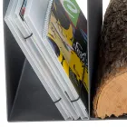 Zaprojektuj uchwyt na kłody do wnętrz z szarej stali Made in Italy - Tramontana Viadurini