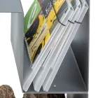 Zaprojektuj uchwyt na kłody do wnętrz z szarej stali Made in Italy - Tramontana Viadurini