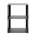 Pojemnik na drewno opałowe ze stali malowanej czarną farbą Made in Italy - Fiamme Viadurini