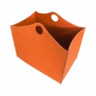 Portalegna związany ze skóry z kołami WoodBag made in Italy Viadurini