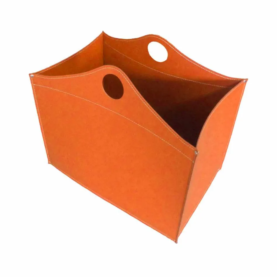 Portalegna związany ze skóry z kołami WoodBag made in Italy Viadurini