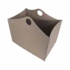 Portalegna związany ze skóry z kołami WoodBag made in Italy Viadurini