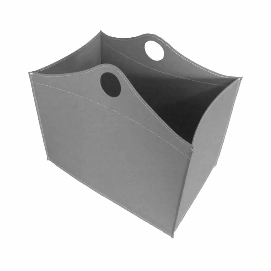 Portalegna związany ze skóry z kołami WoodBag made in Italy Viadurini