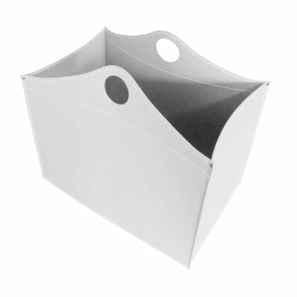 Portalegna związany ze skóry z kołami WoodBag made in Italy Viadurini