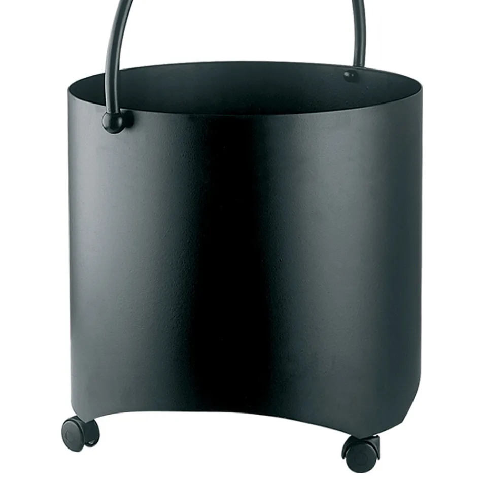 Metalowy uchwyt na drewno z górnym uchwytem i kółkami Made in Italy - Bison Viadurini