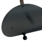 Czarny metalowy uchwyt na drewno ze skórzanym uchwytem Made in Italy - Antelope Viadurini