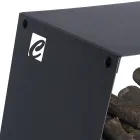 Nowoczesny uchwyt na kłody podłogowe z malowanej stali Made in Italy - Demetra Viadurini