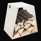 Nowoczesny uchwyt na kłody podłogowe z malowanej stali Made in Italy - Demetra Viadurini