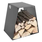 Nowoczesny uchwyt na kłody podłogowe z malowanej stali Made in Italy - Demetra Viadurini