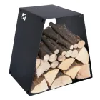 Nowoczesny uchwyt na kłody podłogowe z malowanej stali Made in Italy - Demetra Viadurini