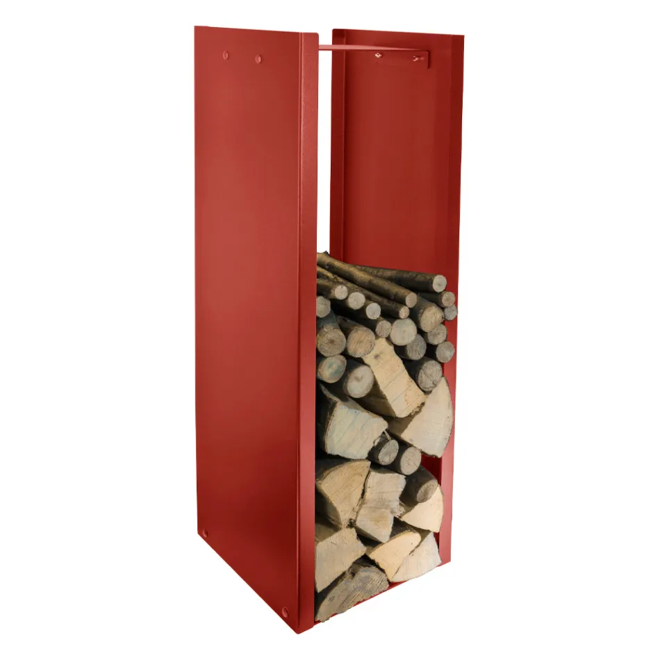 Nowoczesny uchwyt na kłody z malowanej stali Made in Italy - Patrik Viadurini