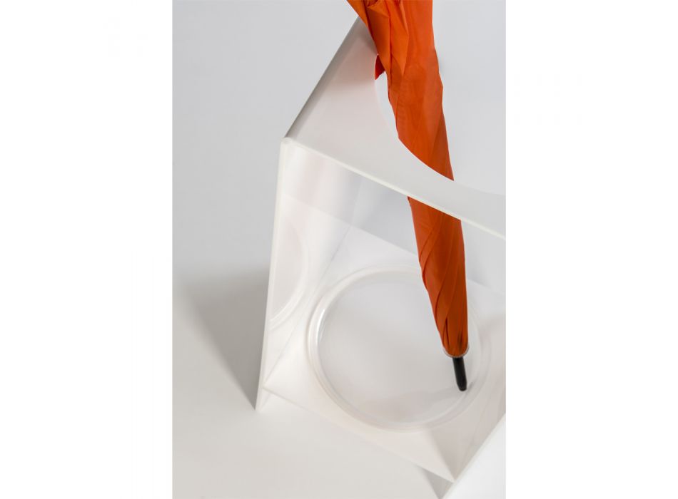 Stojak na parasole wejściowe z białego lub przezroczystego pleksi - pępek Viadurini