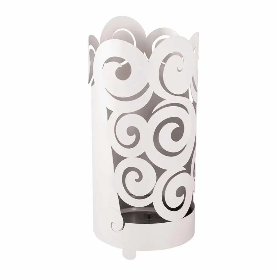 Stojak na parasole o nowoczesnym designie z kolorowego żelaza Wykonany we Włoszech - Astolfo Viadurini