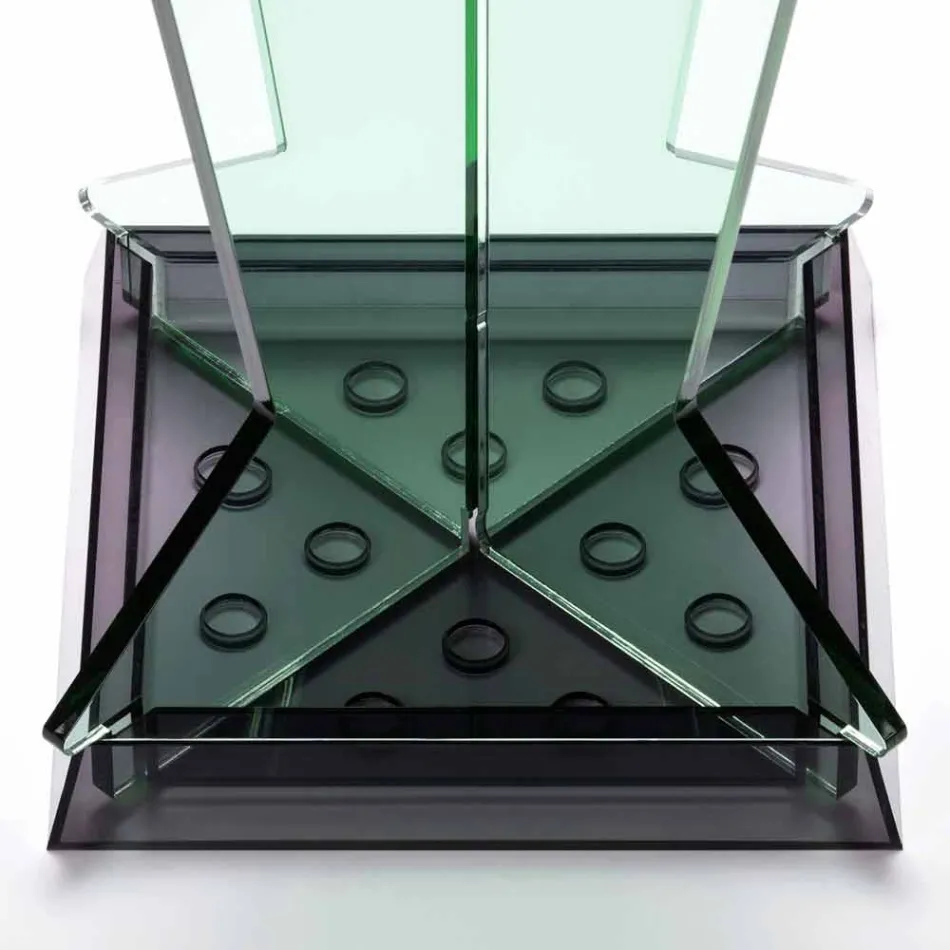 Stojak na parasole o nowoczesnym designie wykonany z metakrylanu Colarato Wyprodukowano we Włoszech - Tato Viadurini