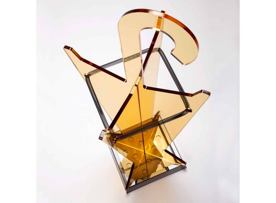 Stojak na parasole o nowoczesnym designie wykonany z metakrylanu Colarato Wyprodukowano we Włoszech - Tato Viadurini