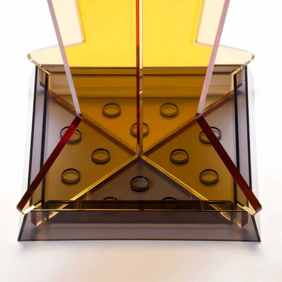 Stojak na parasole o nowoczesnym designie wykonany z metakrylanu Colarato Wyprodukowano we Włoszech - Tato Viadurini