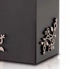 Nowoczesny, elegancki, prostokątny stojak na parasole z dekorowanego drewna - Dekoro Viadurini