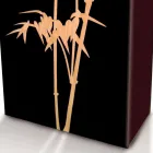 Stojak na parasole z ciemnego lub białego drewna z nowoczesnymi dekoracjami - Cannabambu Viadurini