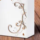 Nowoczesny, elegancki stojak na parasole z ciemnego lub białego drewna z dekoracjami - poezja Viadurini