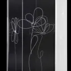 Przezroczysty plastikowy stojak na parasole z grawerowanymi stylizowanymi liśćmi - Florino Viadurini