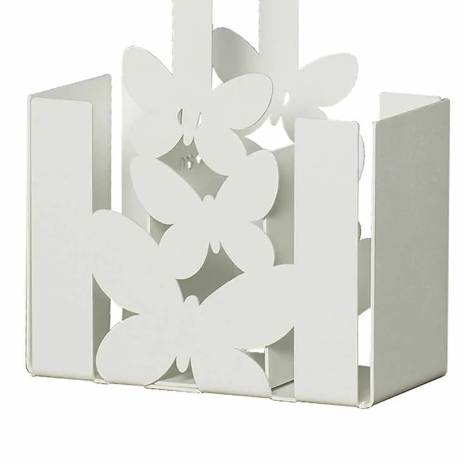 Nowoczesny uchwyt na sztućce stołowe w kolorze białym, beżowym lub w kolorze kości słoniowej Wykonany we Włoszech - Laida Viadurini