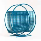 Okrągły stalowy stojak na czasopisma Made in Italy - Chochla Viadurini