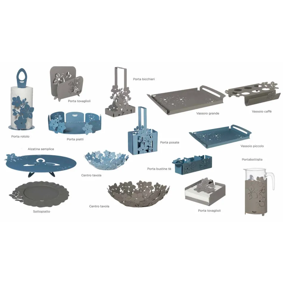 Uchwyt na rolki do kuchni o nowoczesnym designie wykonany z żelaza Made in Italy - Marken Viadurini