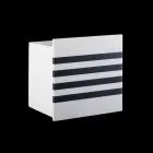 Uchwyt na papier łazienkowy z białego Corianu lub z czarnymi wstawkami Włoski design - Elono Viadurini