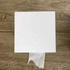 Uchwyt na papier łazienkowy z białego Corianu lub z czarnymi wstawkami Włoski design - Elono Viadurini