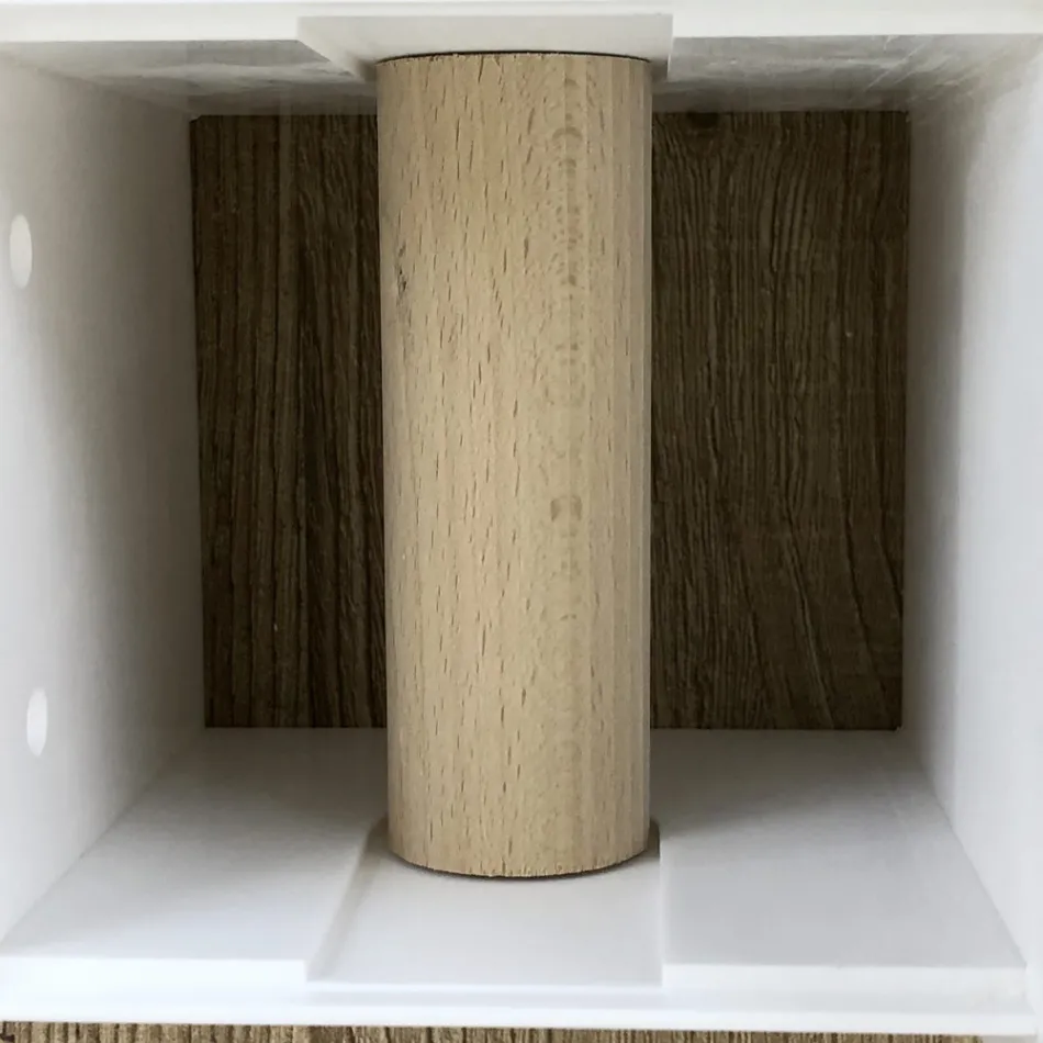 Uchwyt na papier łazienkowy z białego Corianu lub z czarnymi wstawkami Włoski design - Elono Viadurini