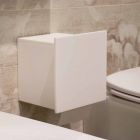 Uchwyt na papier łazienkowy z białego Corianu lub z czarnymi wstawkami Włoski design - Elono Viadurini