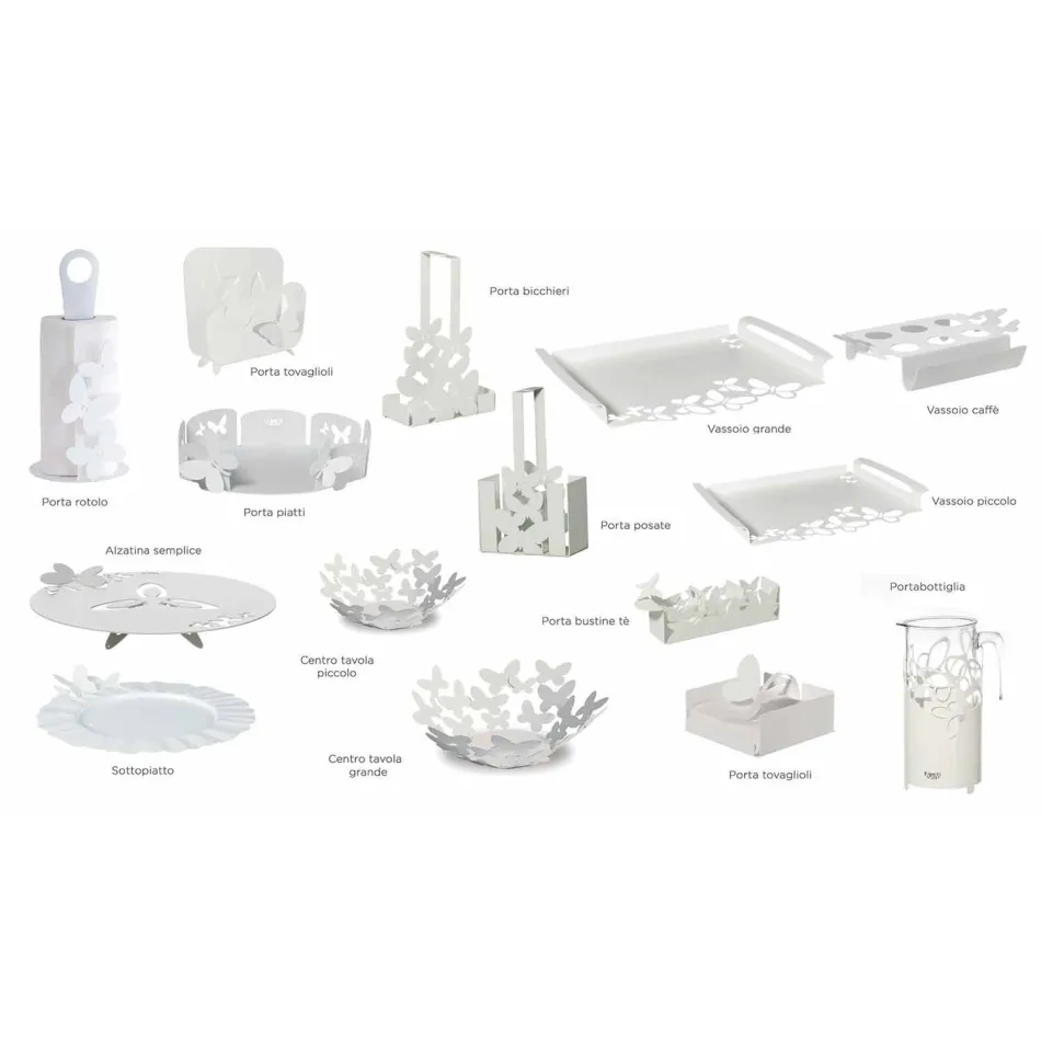 Nowoczesny ręcznie robiony uchwyt na rolkę z żelaza, wykonany we Włoszech - Leiden Viadurini