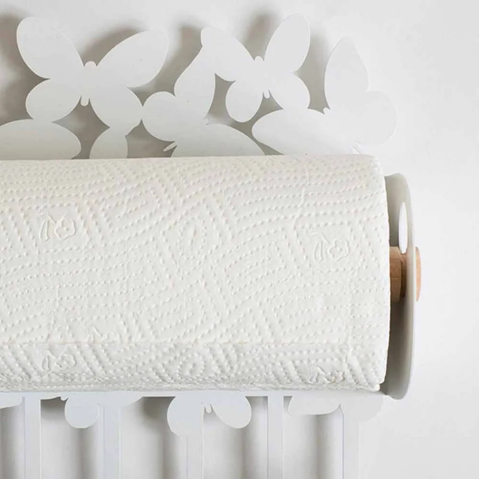 Uchwyt ścienny z białego lub beżowego żelaza Made in Italy - Leiden Viadurini