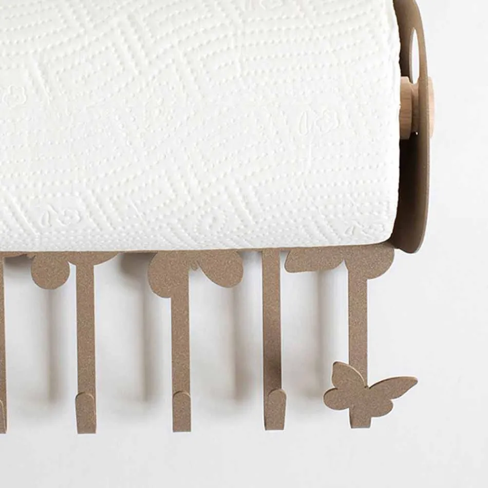 Uchwyt ścienny z białego lub beżowego żelaza Made in Italy - Leiden Viadurini