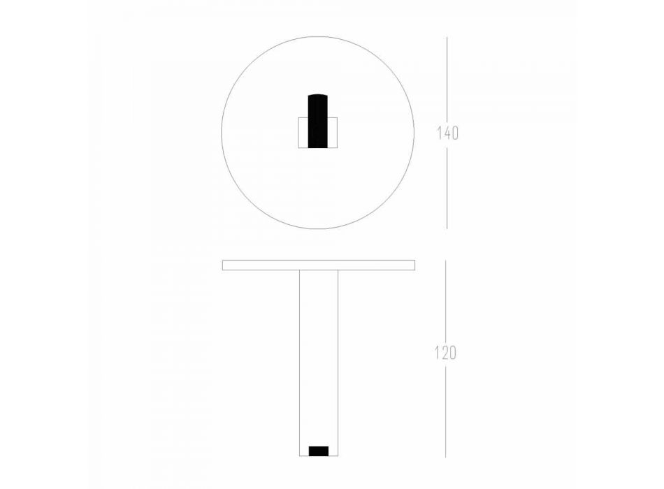 Uchwyt na papier i szpilka z białego Corianu lub z czarną wkładką, designerska łazienka - Elono Viadurini