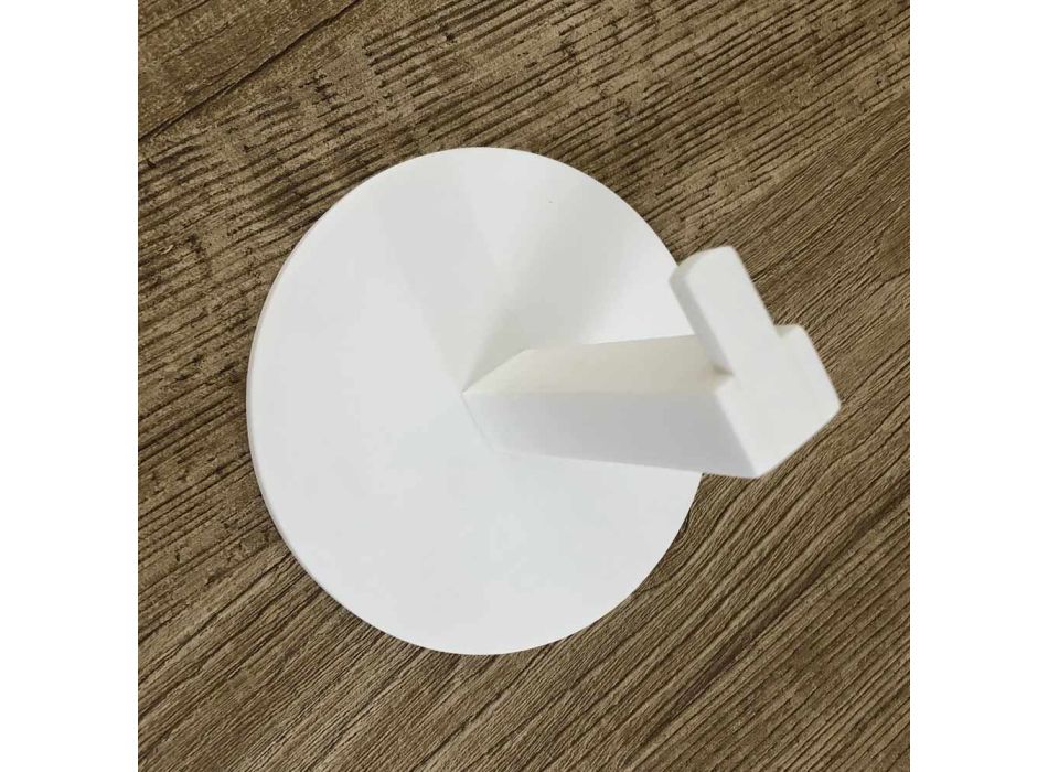 Uchwyt na papier toaletowy z białego Corianu lub z czarną wkładką, wyprodukowany we Włoszech - Elono Viadurini