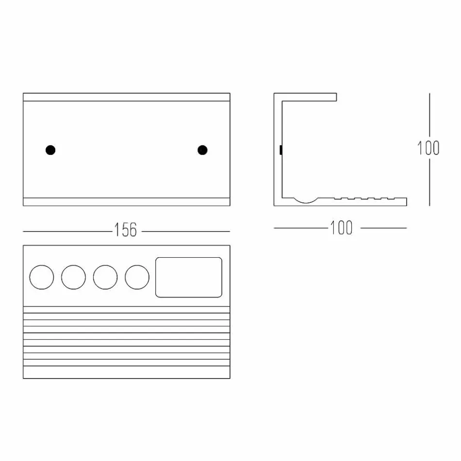 Uchwyt na szczoteczki do zębów z białego lub czarnego Corianu, designerskie akcesoria łazienkowe - Elono Viadurini