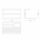 Uchwyt na szczoteczki do zębów z białego lub czarnego Corianu, designerskie akcesoria łazienkowe - Elono Viadurini