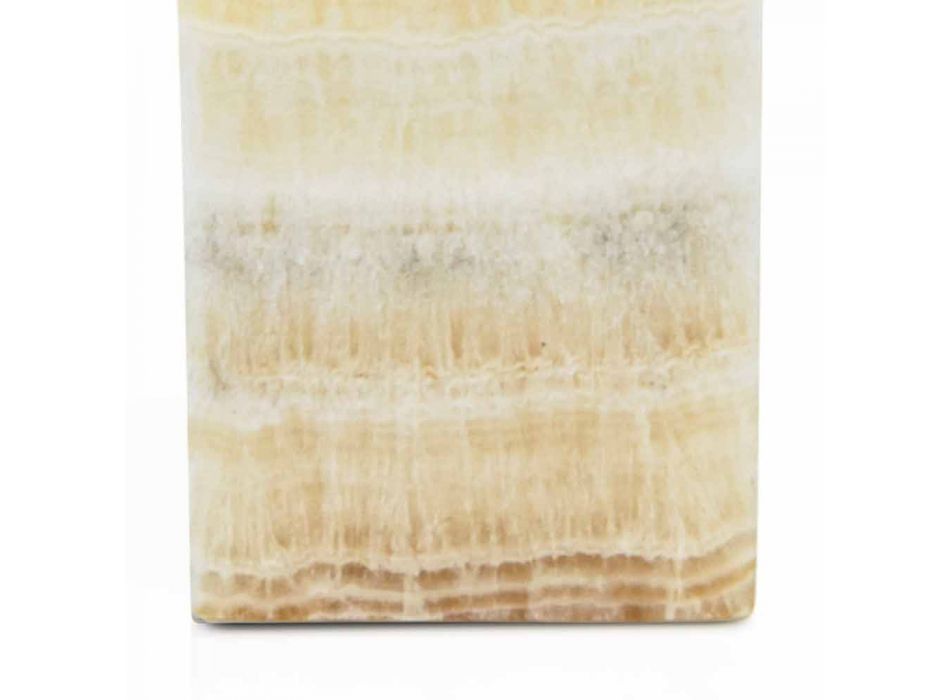 Uchwyt na szczoteczki z marmuru Portoro w kształcie kwadratu Made in Italy - Maelissa Viadurini
