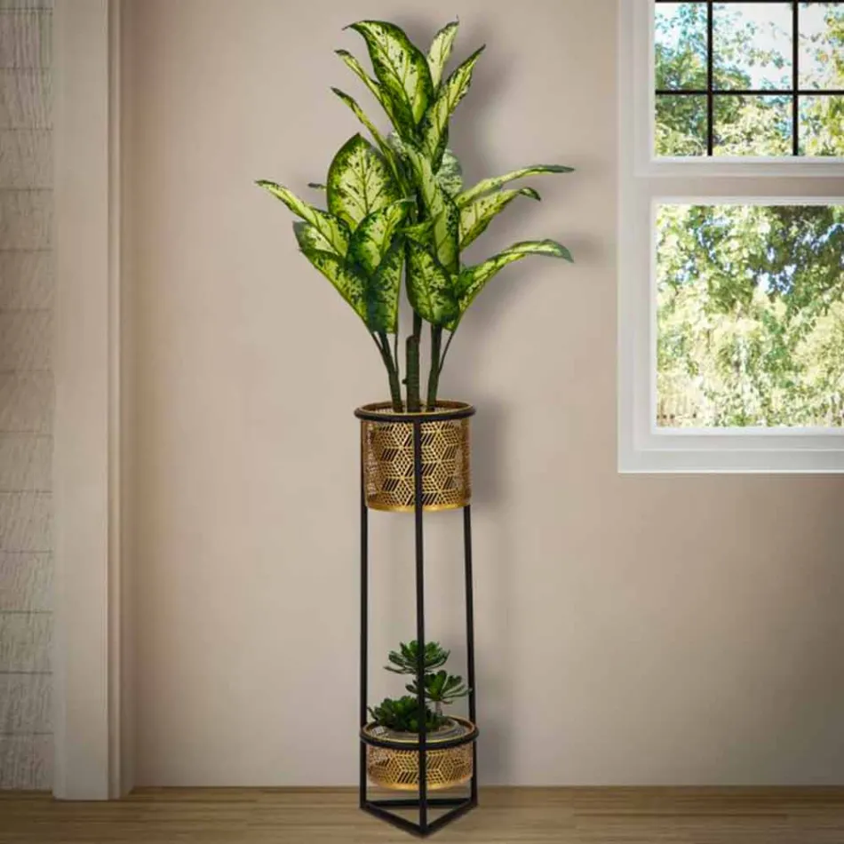 Nowoczesny okrągły podwójny uchwyt na garnek z żelaza - Addie Viadurini