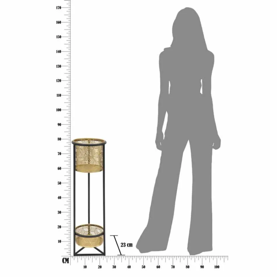 Nowoczesny okrągły podwójny uchwyt na garnek z żelaza - Addie Viadurini
