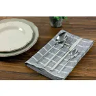 Zestaw sztućców do serwowania w satynowej stali 24 sztuki w komplecie - Fayette Viadurini