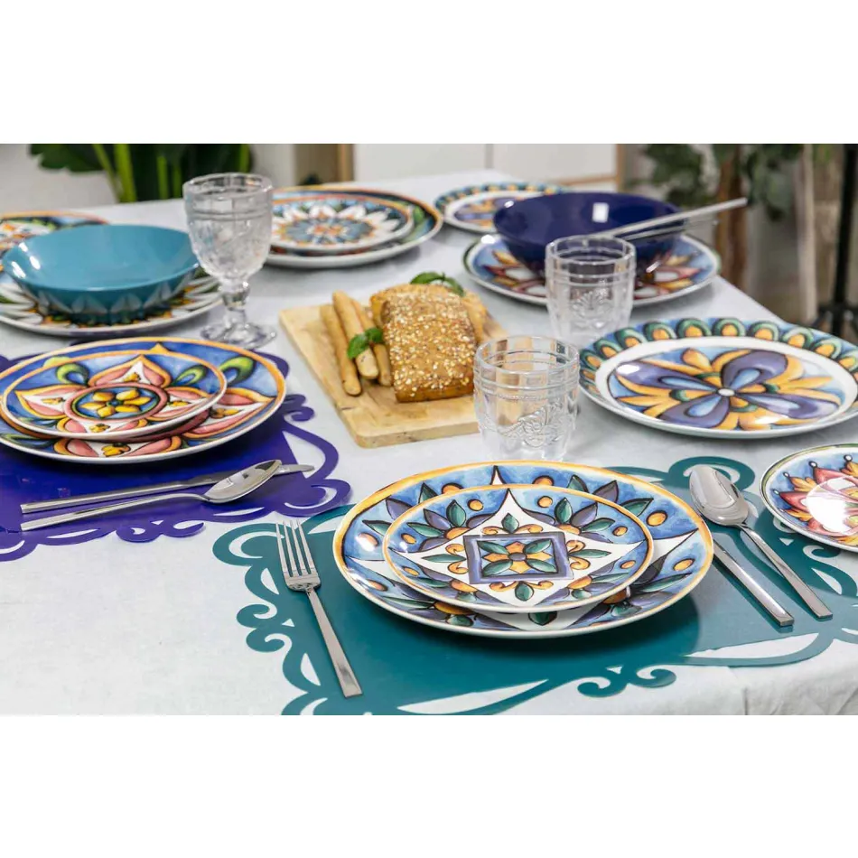 Zestaw sztućców do serwowania w satynowej stali 24 sztuki w komplecie - Fayette Viadurini