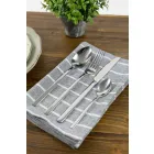 Zestaw sztućców do serwowania w satynowej stali 24 sztuki w komplecie - Fayette Viadurini