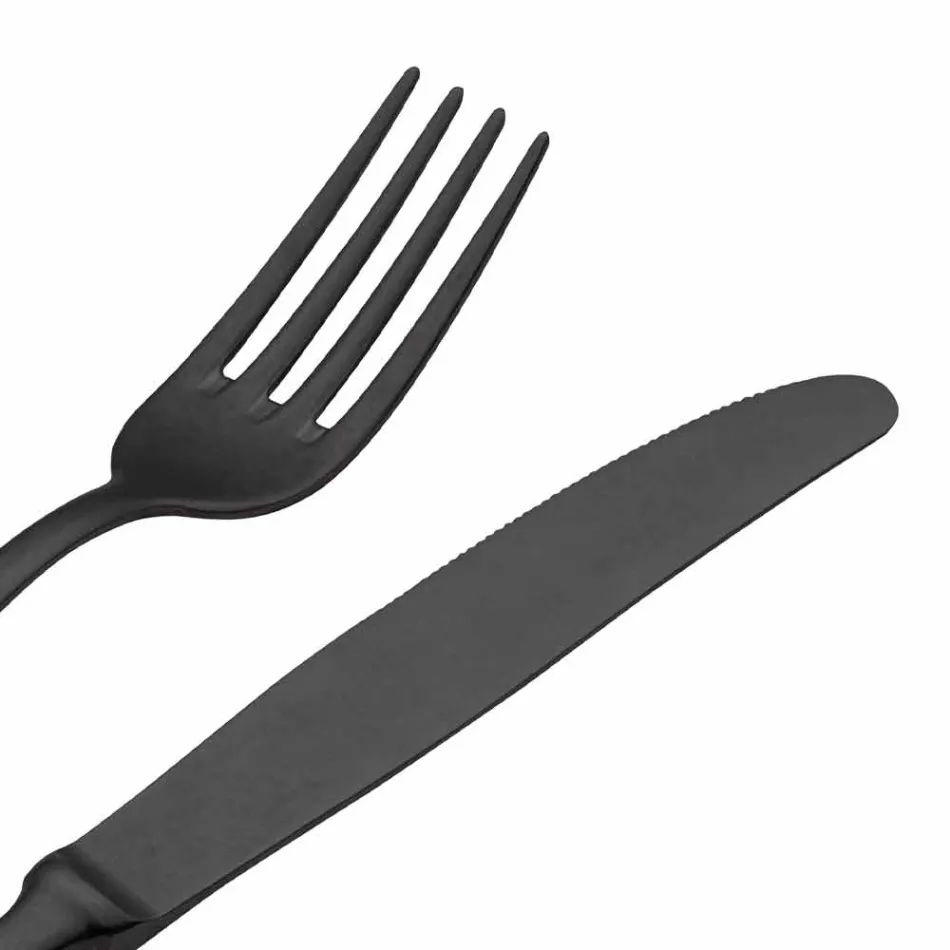 Luksusowy Design Stalowe Sztućce Vintage Kolorowy Efekt 24 sztuki - Tygrysek Viadurini