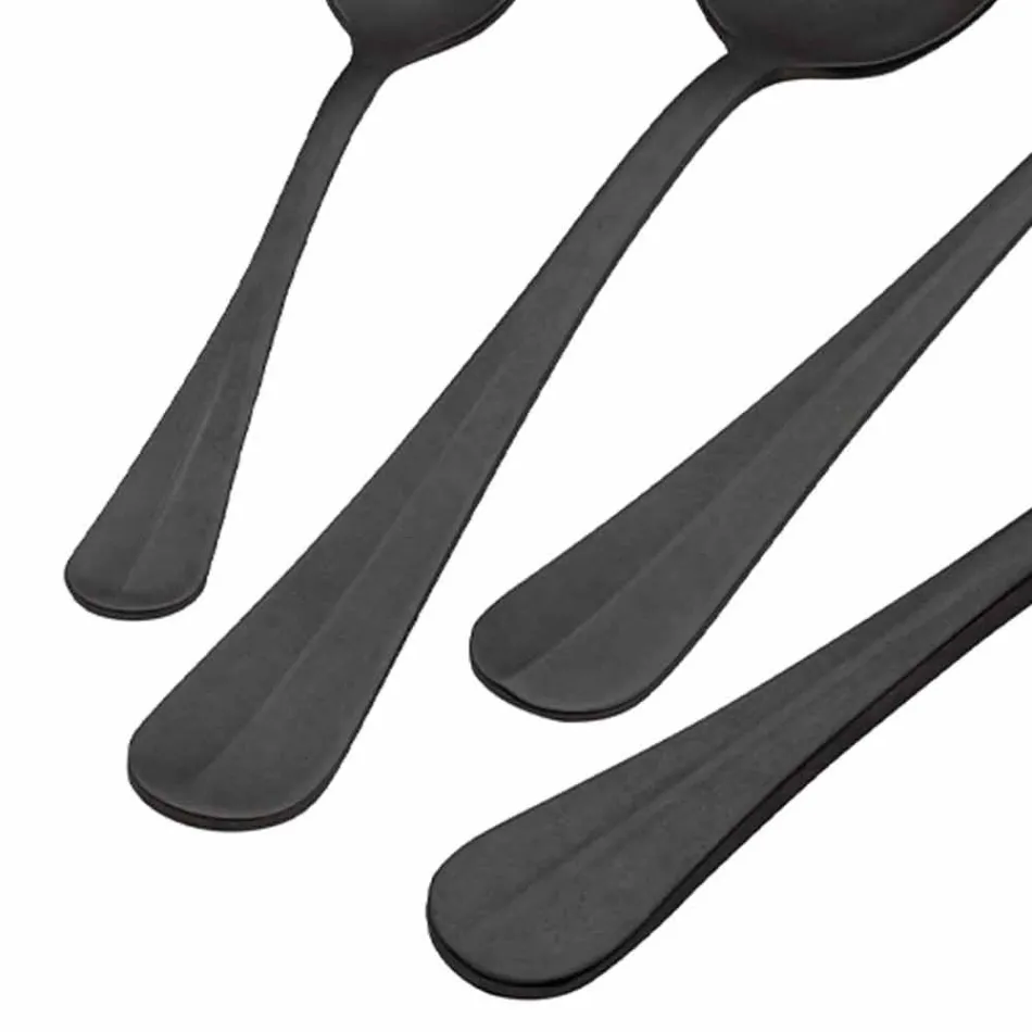 Luksusowy Design Stalowe Sztućce Vintage Kolorowy Efekt 24 sztuki - Tygrysek Viadurini