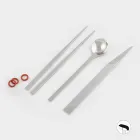 Sztućce ze stali nierdzewnej z włoskimi luksusowymi pałeczkami - Carronde Viadurini