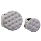 Pufa z pojemnikiem pokryta aksamitem Capitoné z guzikami - Arcipelago Viadurini