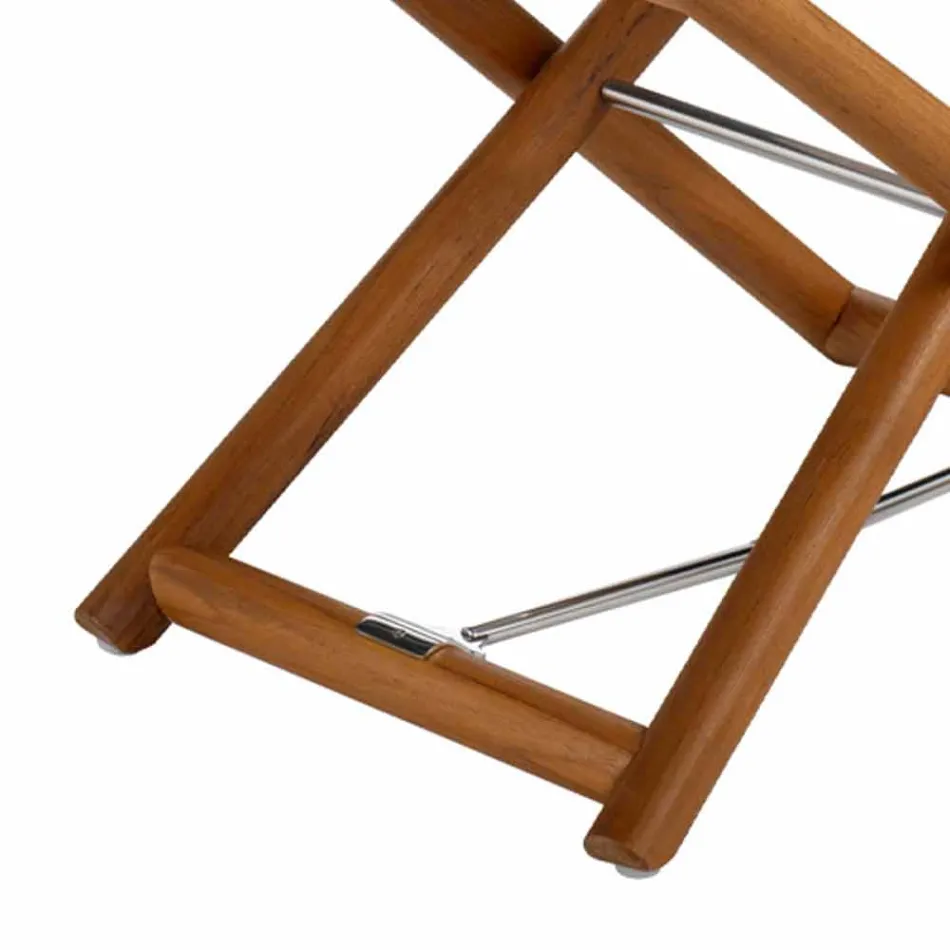 Pufa zewnętrzna z naturalnego lub czarnego matowego drewna i poduszki, wyprodukowana we Włoszech - Suzana Viadurini